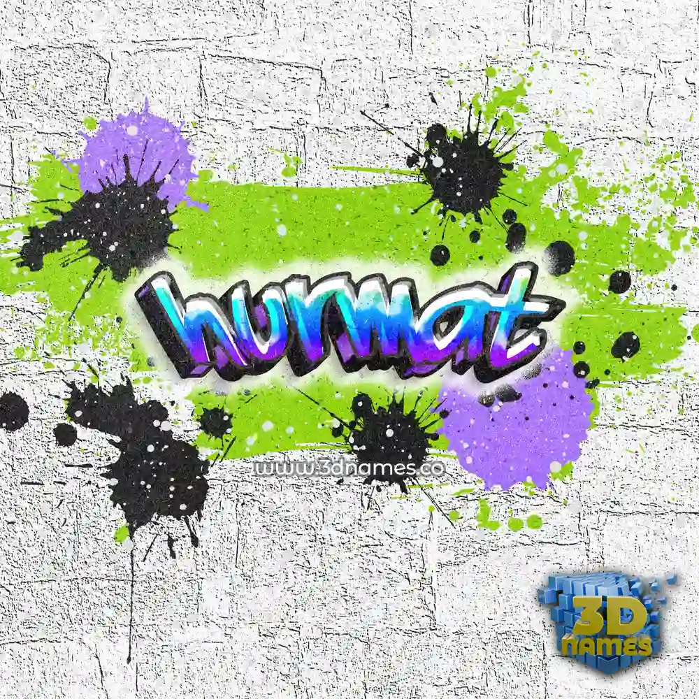 hurmat in Graffiti Grunge style - 3D name wallpaper