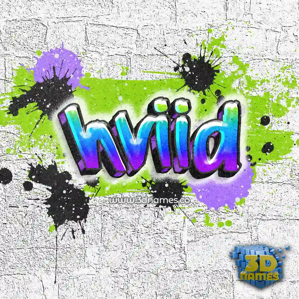 hviid in Graffiti Grunge style - 3D name wallpaper