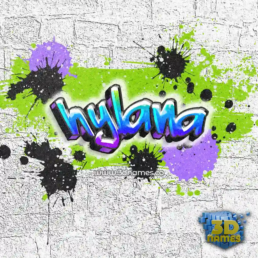 hylana in Graffiti Grunge style - 3D name wallpaper