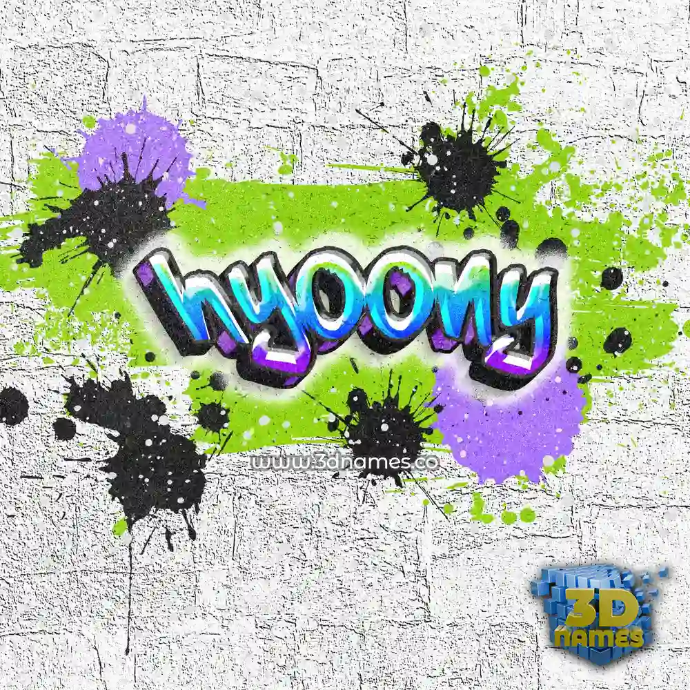 hyoony in Graffiti Grunge style - 3D name wallpaper