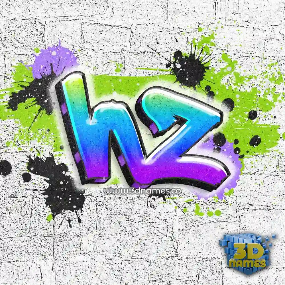 hz in Graffiti Grunge style - 3D name wallpaper
