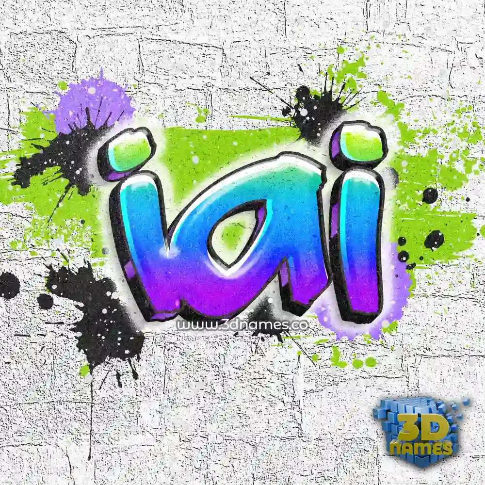 iai in Graffiti Grunge style - 3D name wallpaper