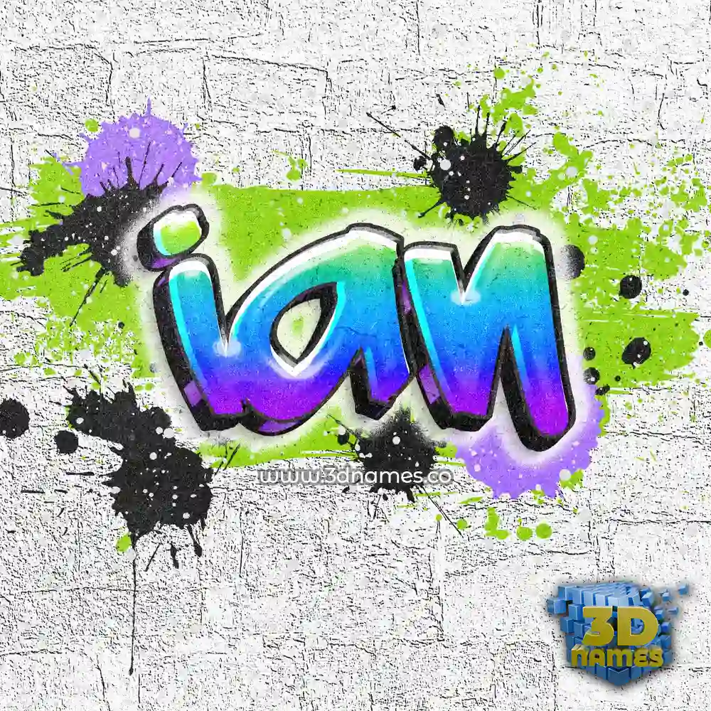 ian in Graffiti Grunge style - 3D name wallpaper