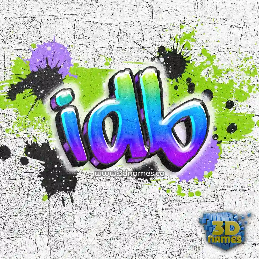 idb in Graffiti Grunge style - 3D name wallpaper
