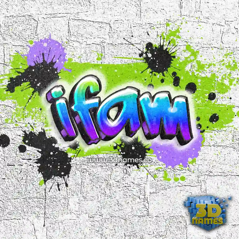 ifam in Graffiti Grunge style - 3D name wallpaper