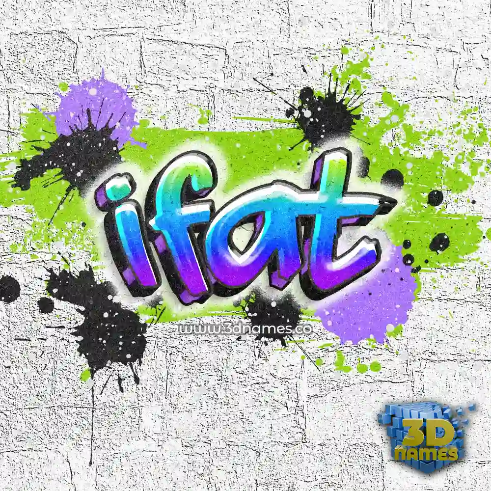 ifat in Graffiti Grunge style - 3D name wallpaper
