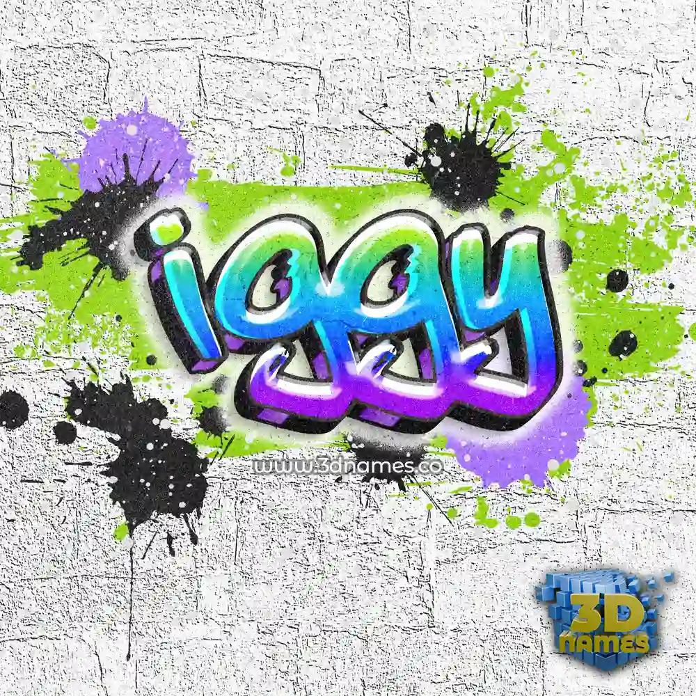 iggy in Graffiti Grunge style - 3D name wallpaper