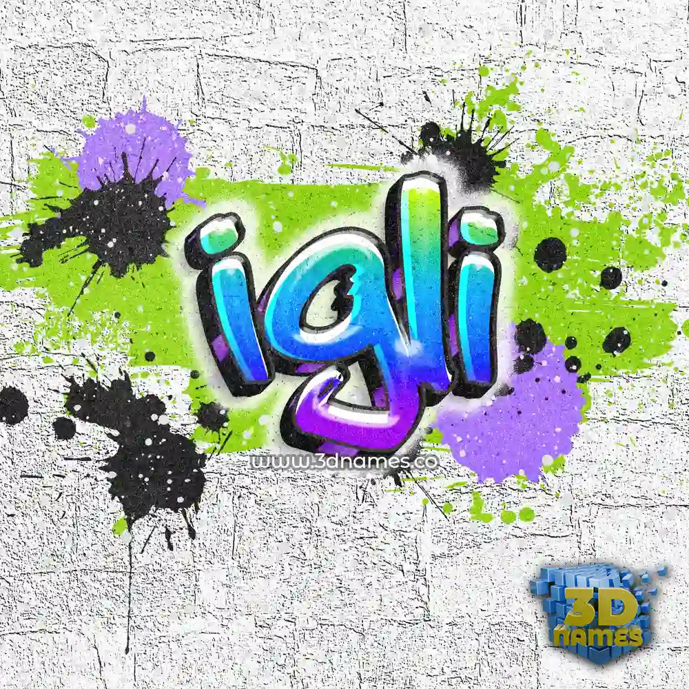 igli in Graffiti Grunge style - 3D name wallpaper