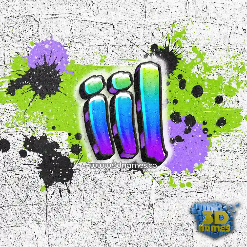 iil in Graffiti Grunge style - 3D name wallpaper