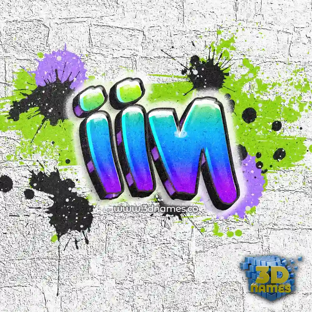 iin in Graffiti Grunge style - 3D name wallpaper