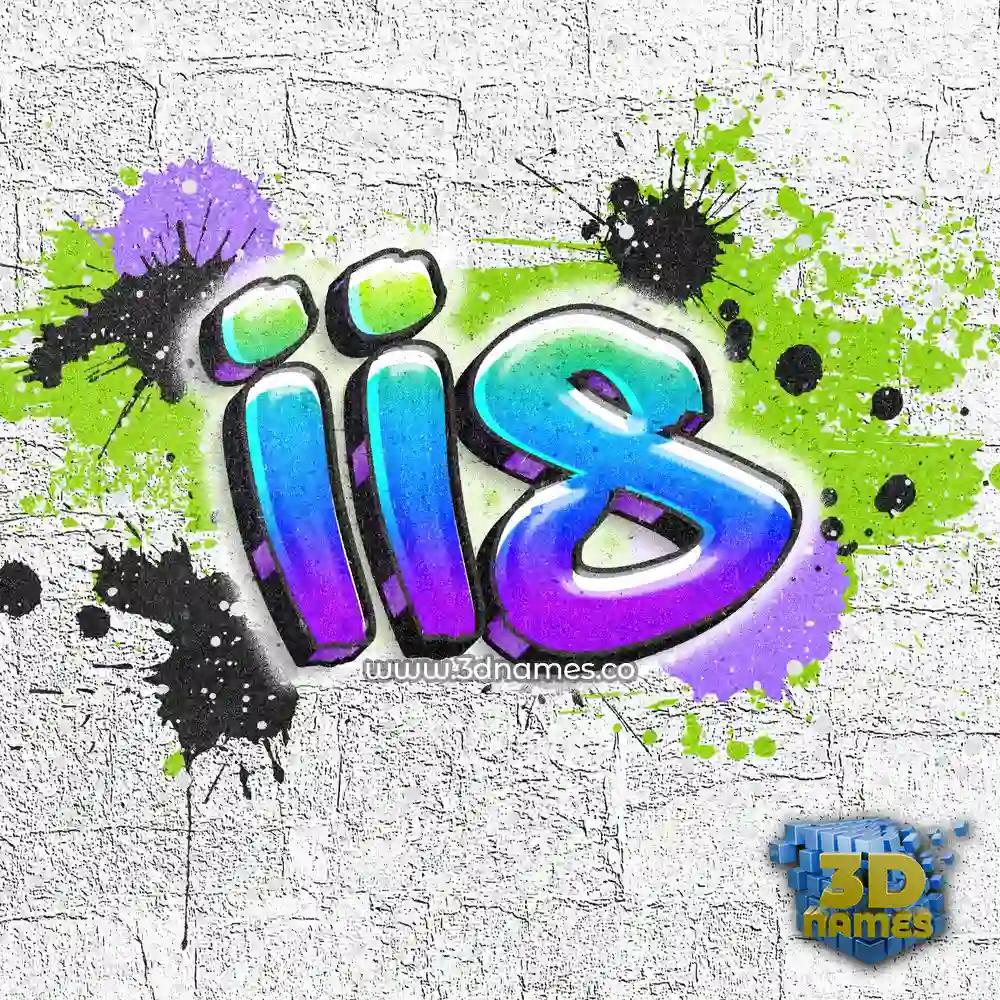 iis in Graffiti Grunge style - 3D name wallpaper