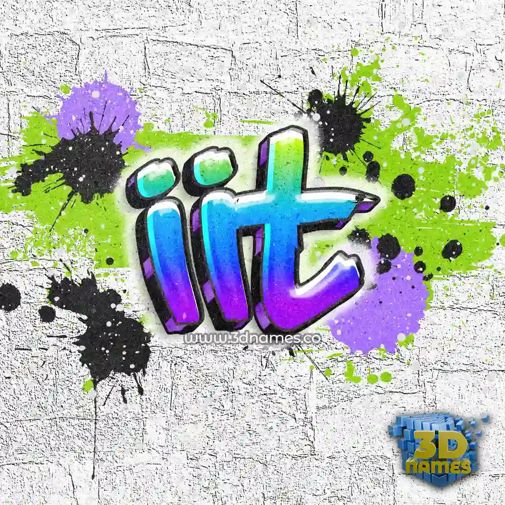 iit in Graffiti Grunge style - 3D name wallpaper
