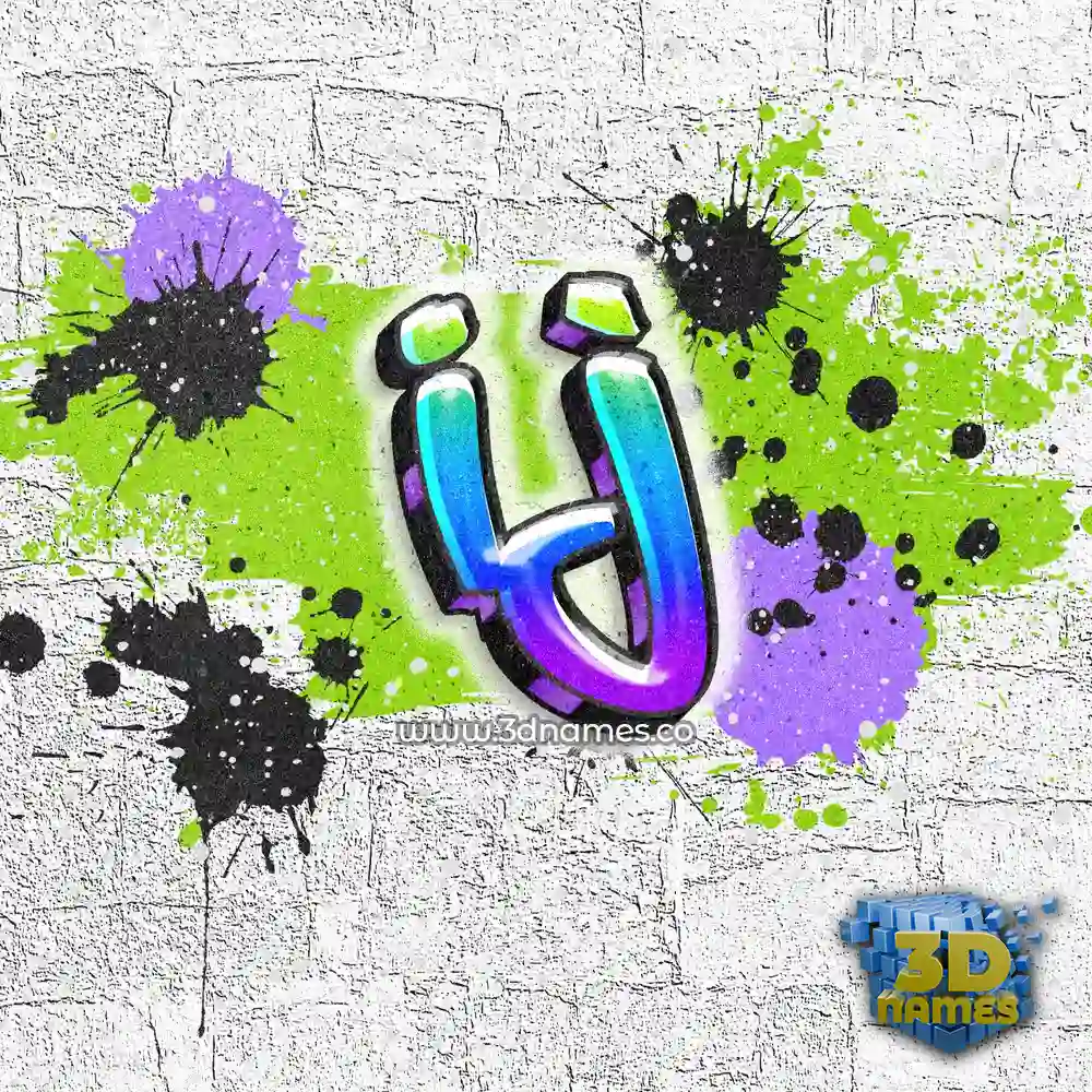 ij in Graffiti Grunge style - 3D name wallpaper