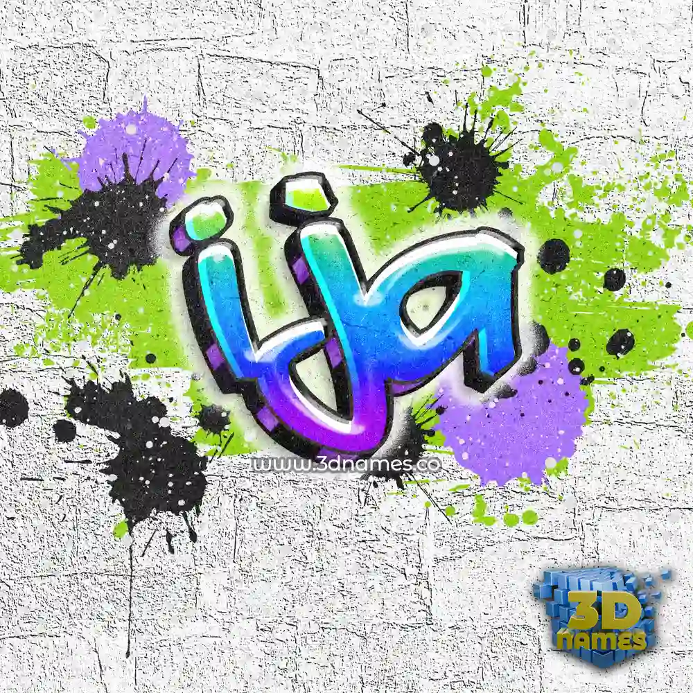 ija in Graffiti Grunge style - 3D name wallpaper