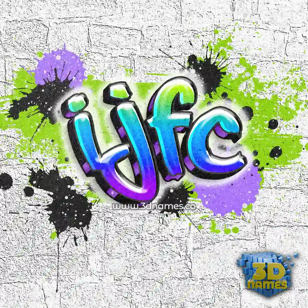 ijfc in Graffiti Grunge style - 3D name wallpaper