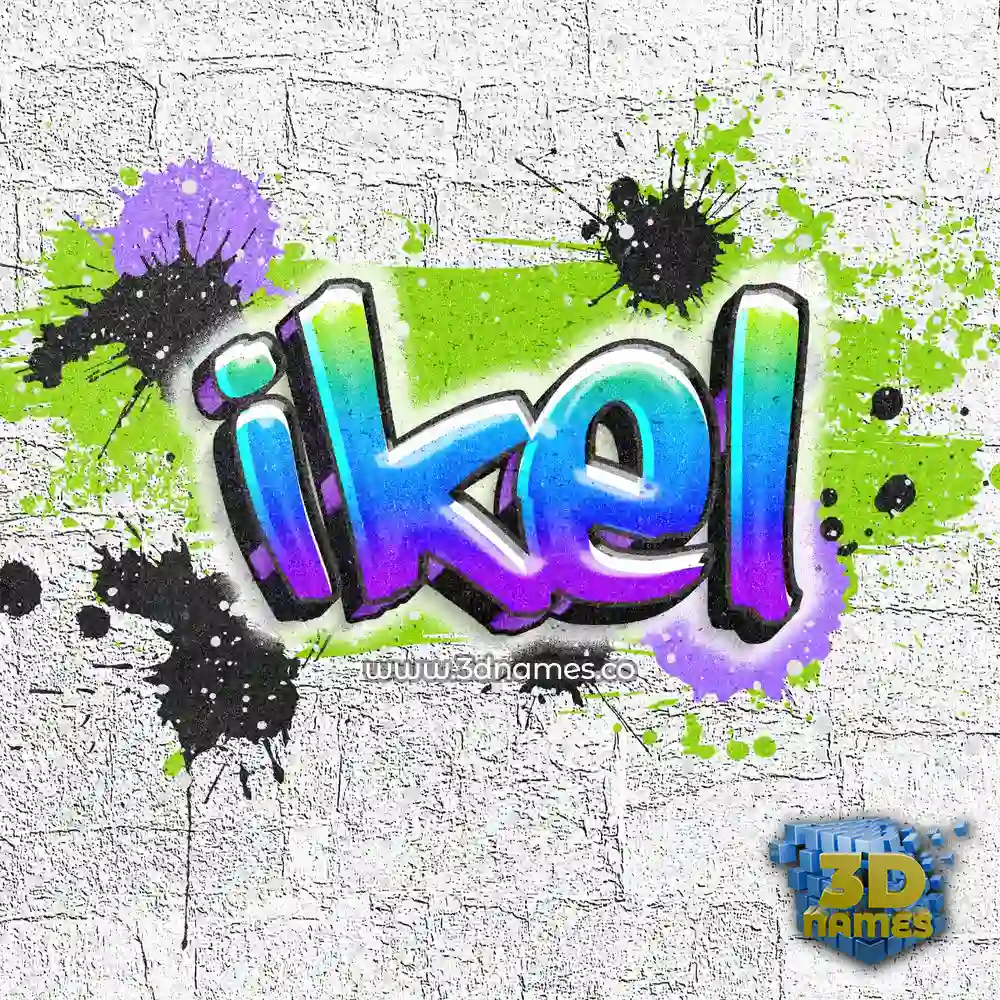 ikel in Graffiti Grunge style - 3D name wallpaper