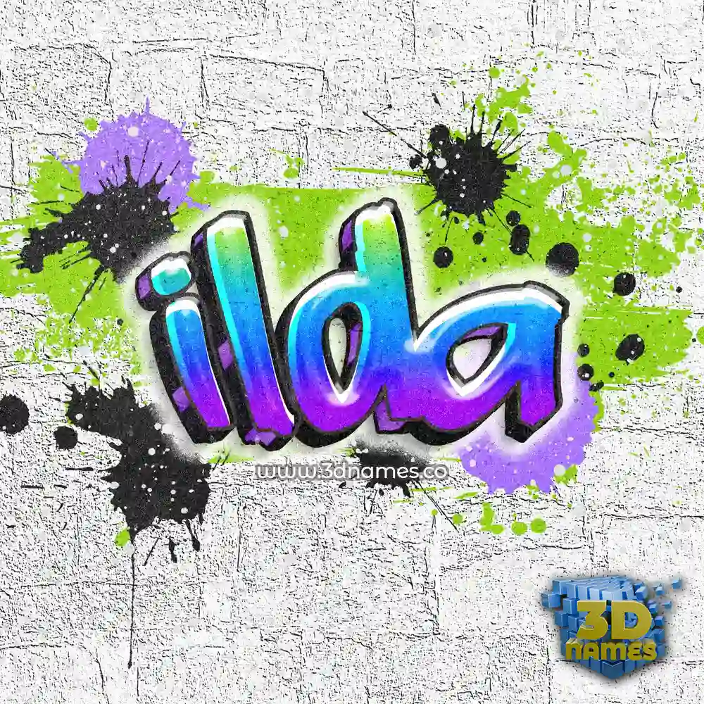 ilda in Graffiti Grunge style - 3D name wallpaper