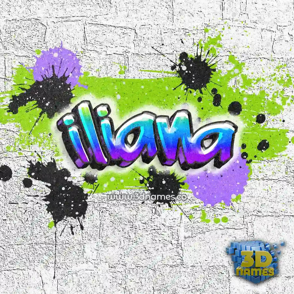 iliana in Graffiti Grunge style - 3D name wallpaper