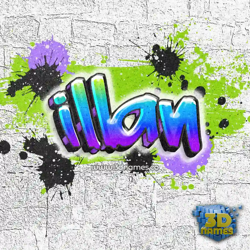 illan in Graffiti Grunge style - 3D name wallpaper