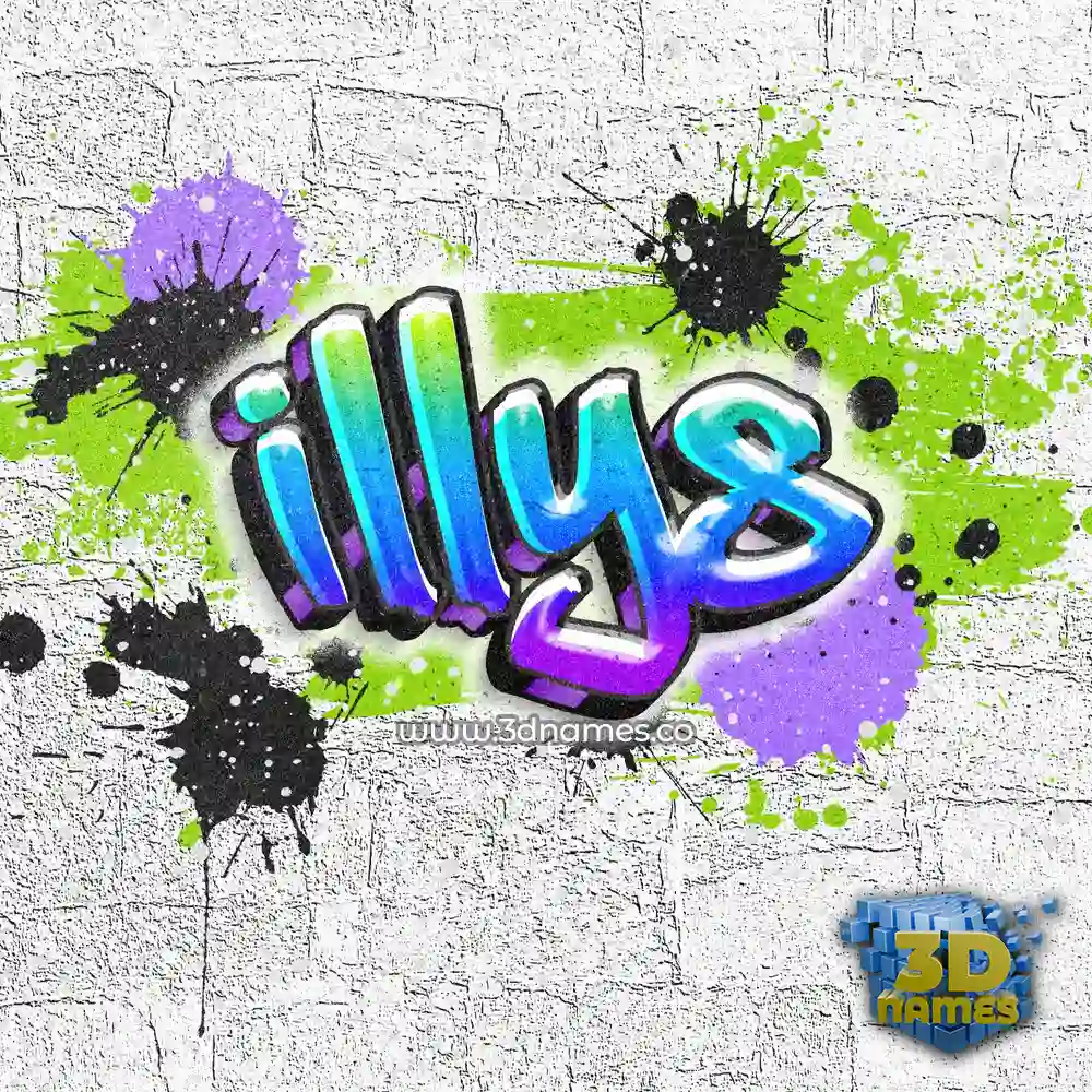 illys in Graffiti Grunge style - 3D name wallpaper