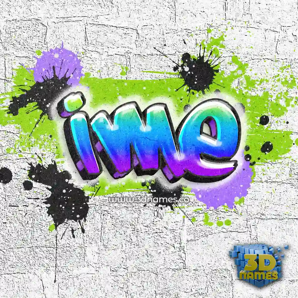 ime in Graffiti Grunge style - 3D name wallpaper