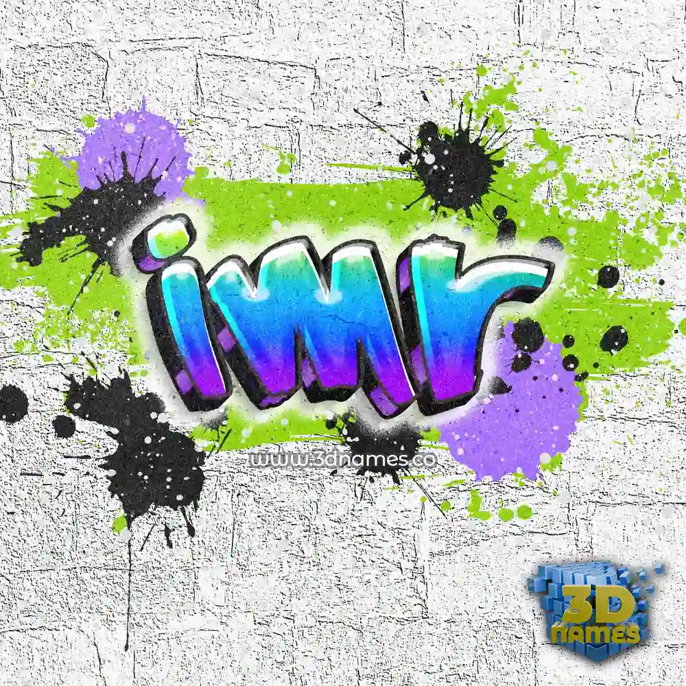 imr in Graffiti Grunge style - 3D name wallpaper