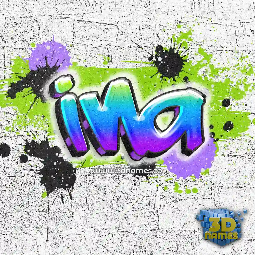 ina in Graffiti Grunge style - 3D name wallpaper