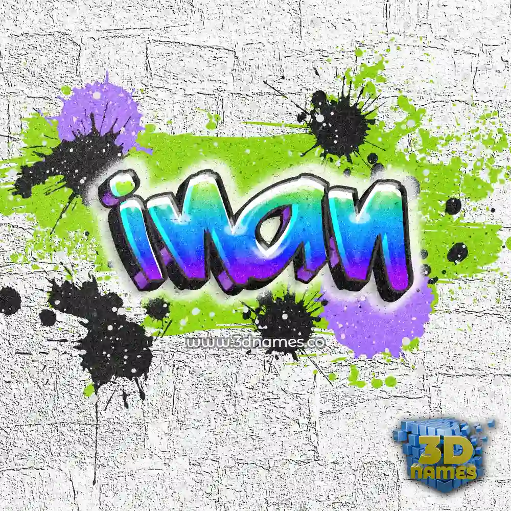 inan in Graffiti Grunge style - 3D name wallpaper