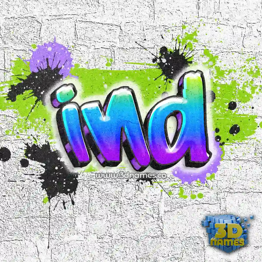 ind in Graffiti Grunge style - 3D name wallpaper