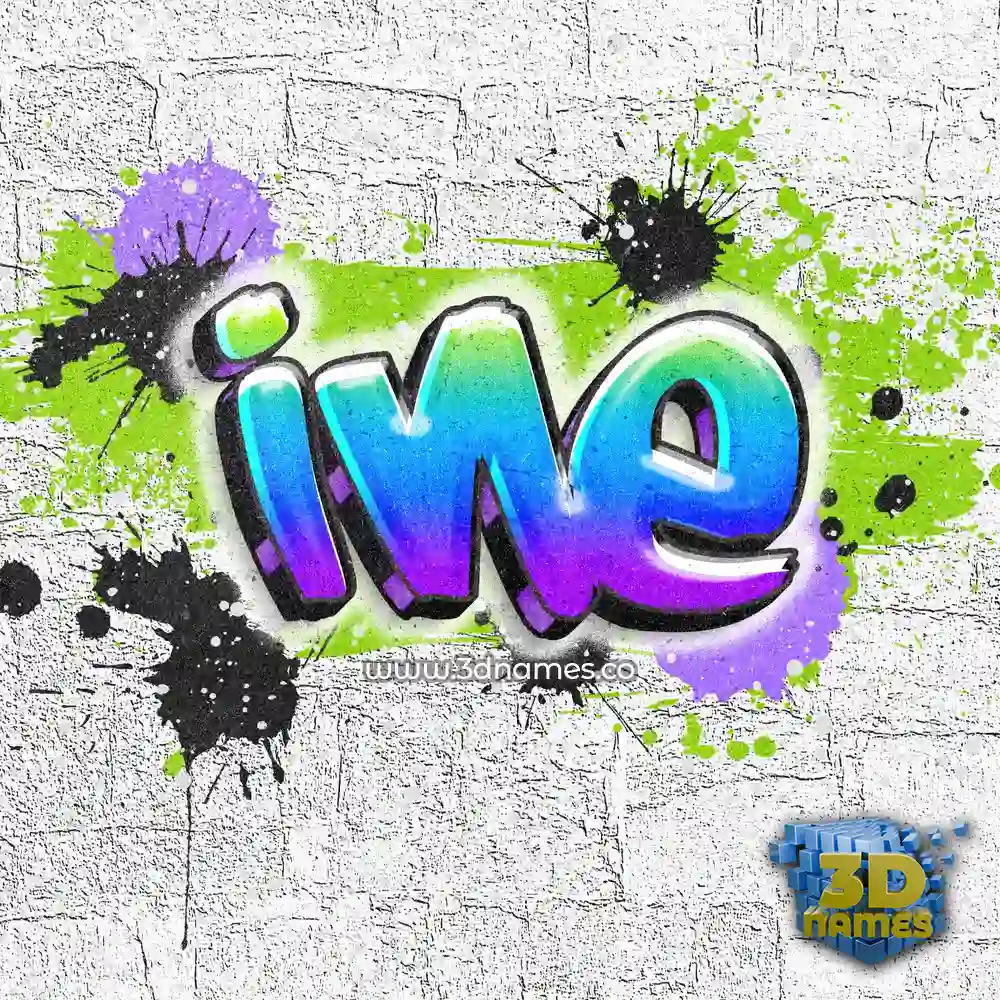 ine in Graffiti Grunge style - 3D name wallpaper