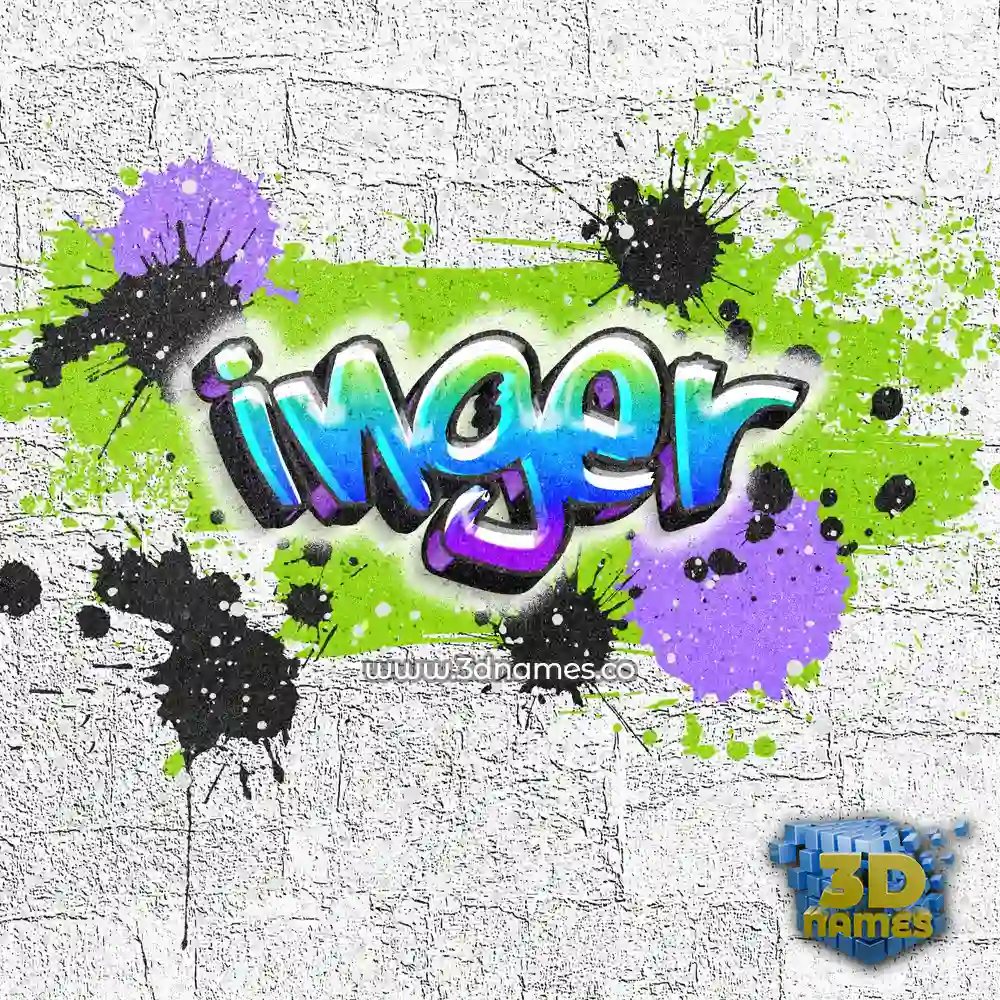 inger in Graffiti Grunge style - 3D name wallpaper