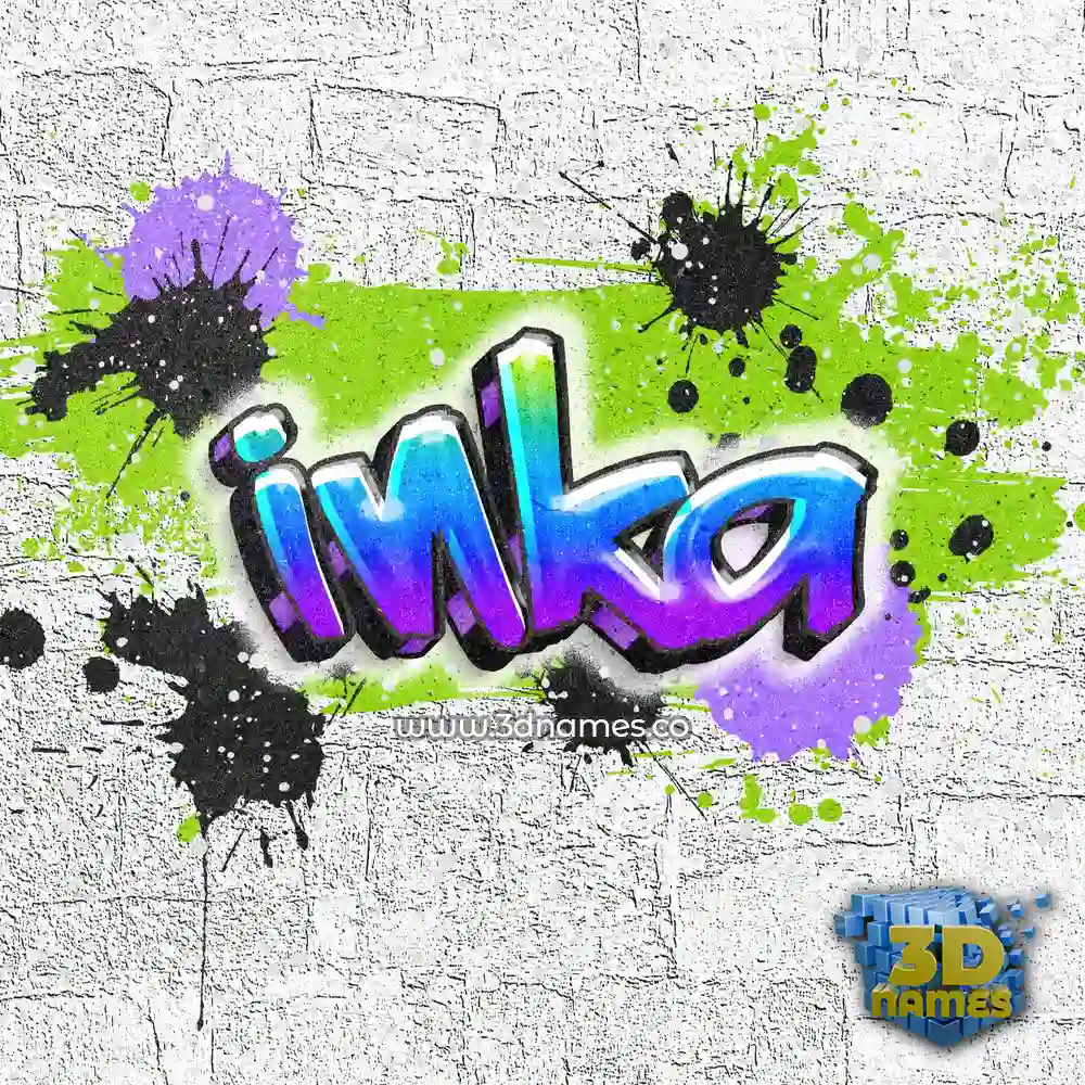 inka in Graffiti Grunge style - 3D name wallpaper