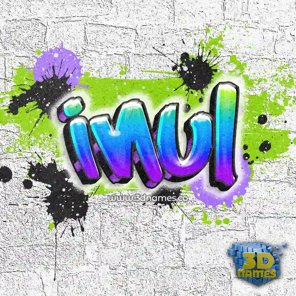 inul in Graffiti Grunge style - 3D name wallpaper