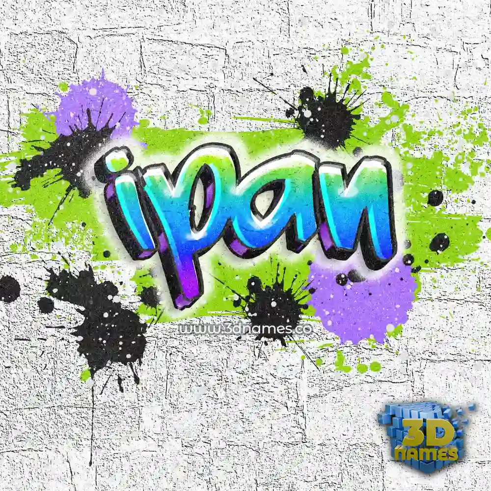 ipan in Graffiti Grunge style - 3D name wallpaper
