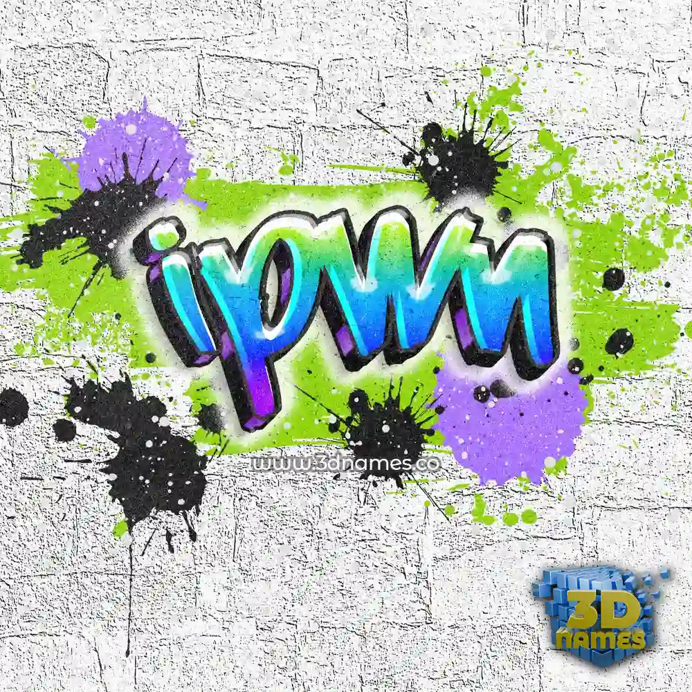 ipwn in Graffiti Grunge style - 3D name wallpaper