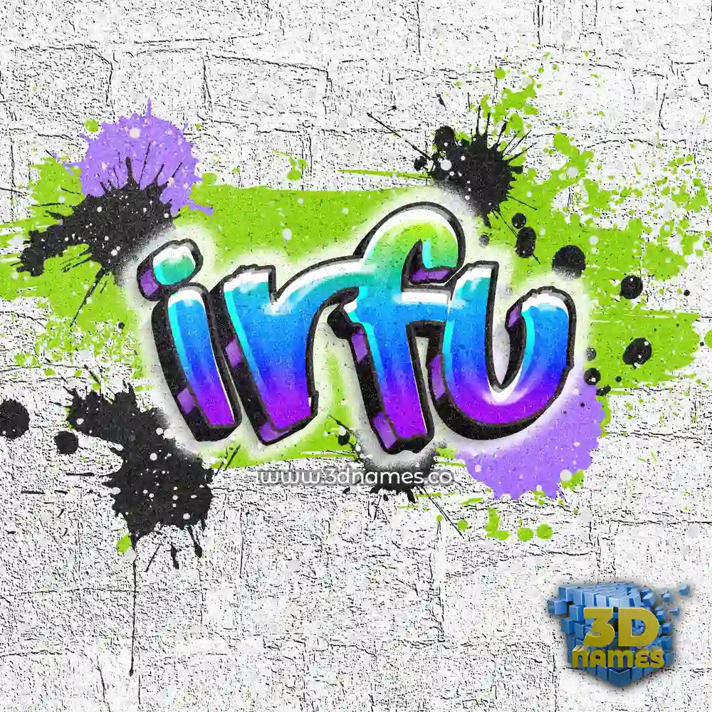 irfu in Graffiti Grunge style - 3D name wallpaper