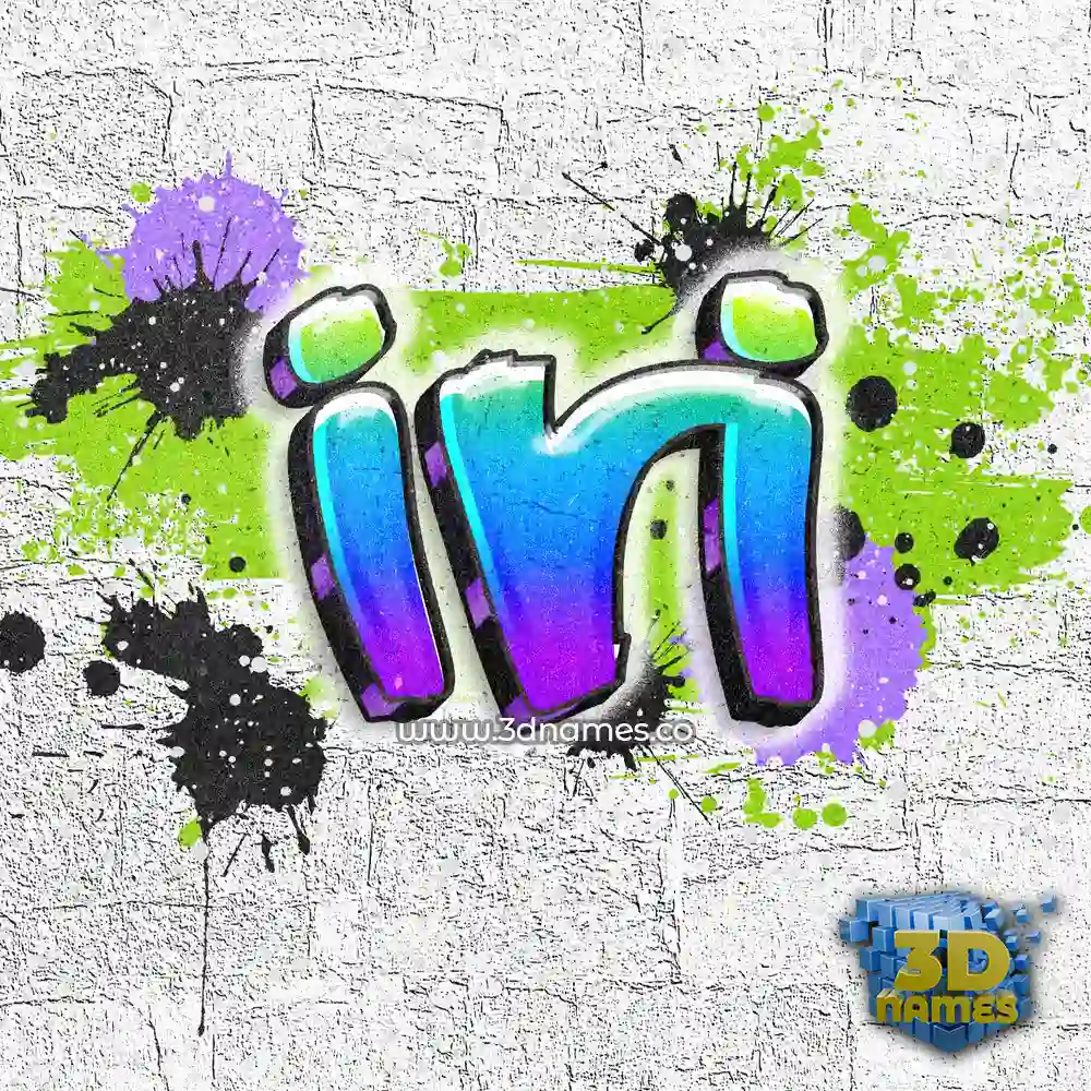 iri in Graffiti Grunge style - 3D name wallpaper