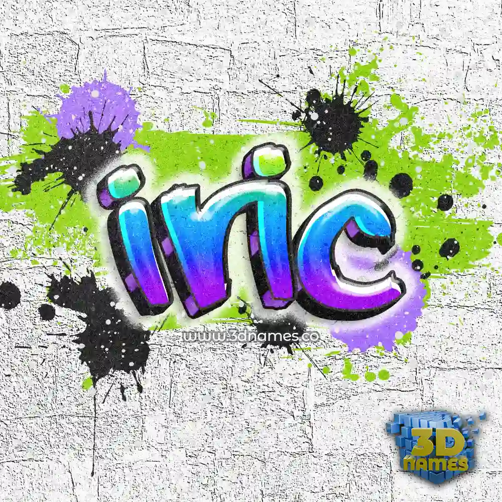 iric in Graffiti Grunge style - 3D name wallpaper