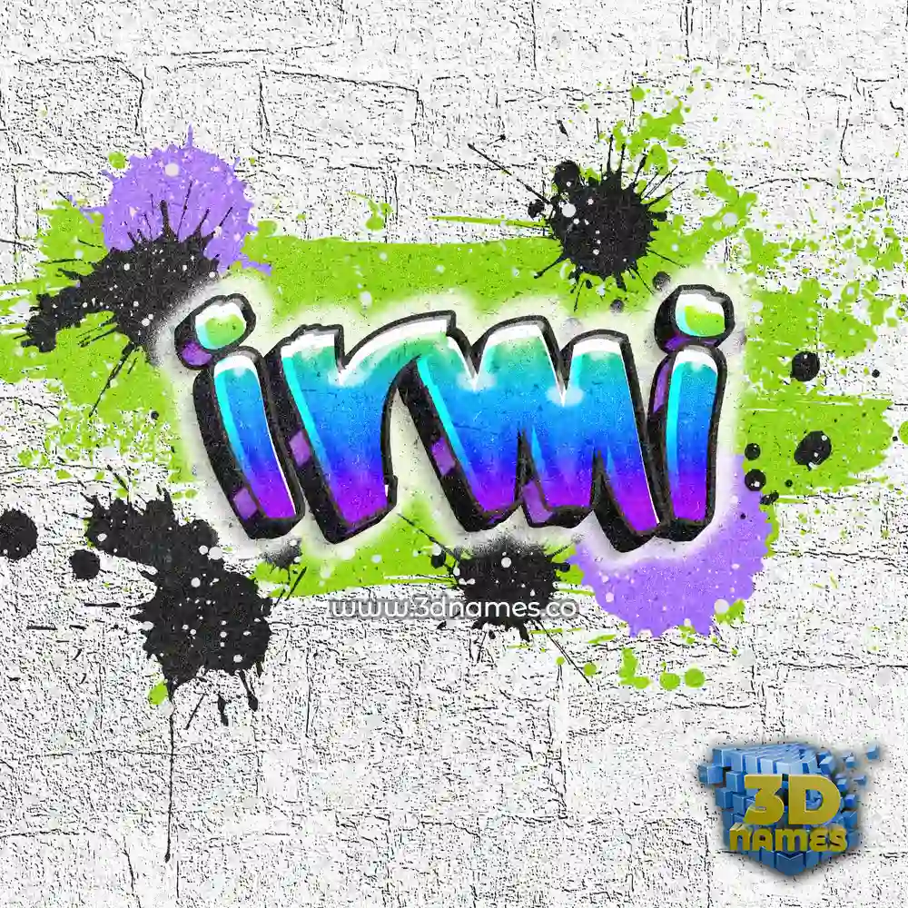 irmi in Graffiti Grunge style - 3D name wallpaper