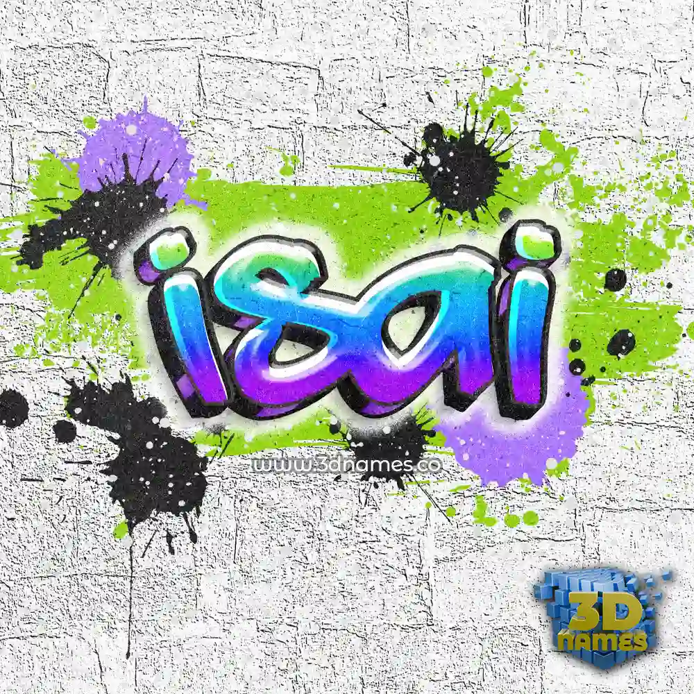 isai in Graffiti Grunge style - 3D name wallpaper