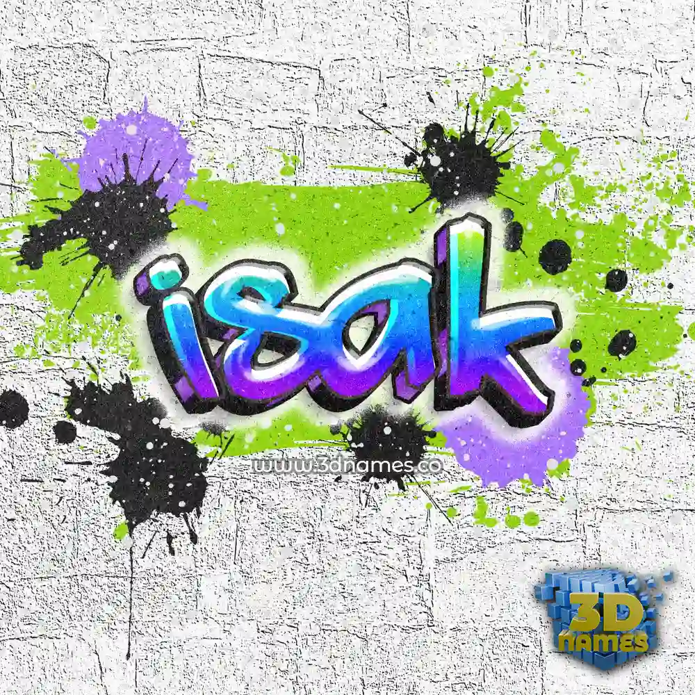 isak in Graffiti Grunge style - 3D name wallpaper
