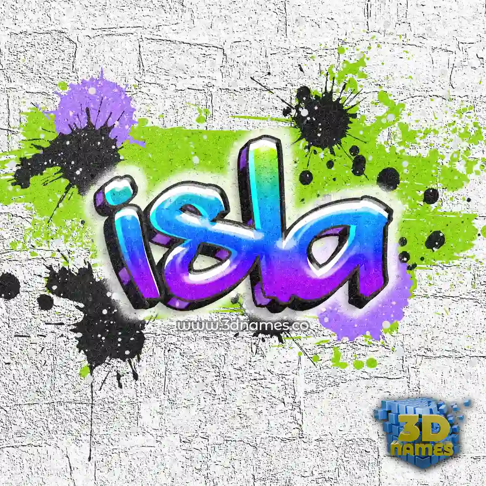 isla in Graffiti Grunge style - 3D name wallpaper