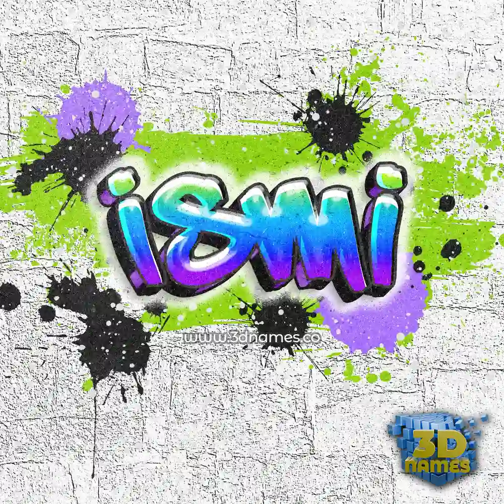 ismi in Graffiti Grunge style - 3D name wallpaper