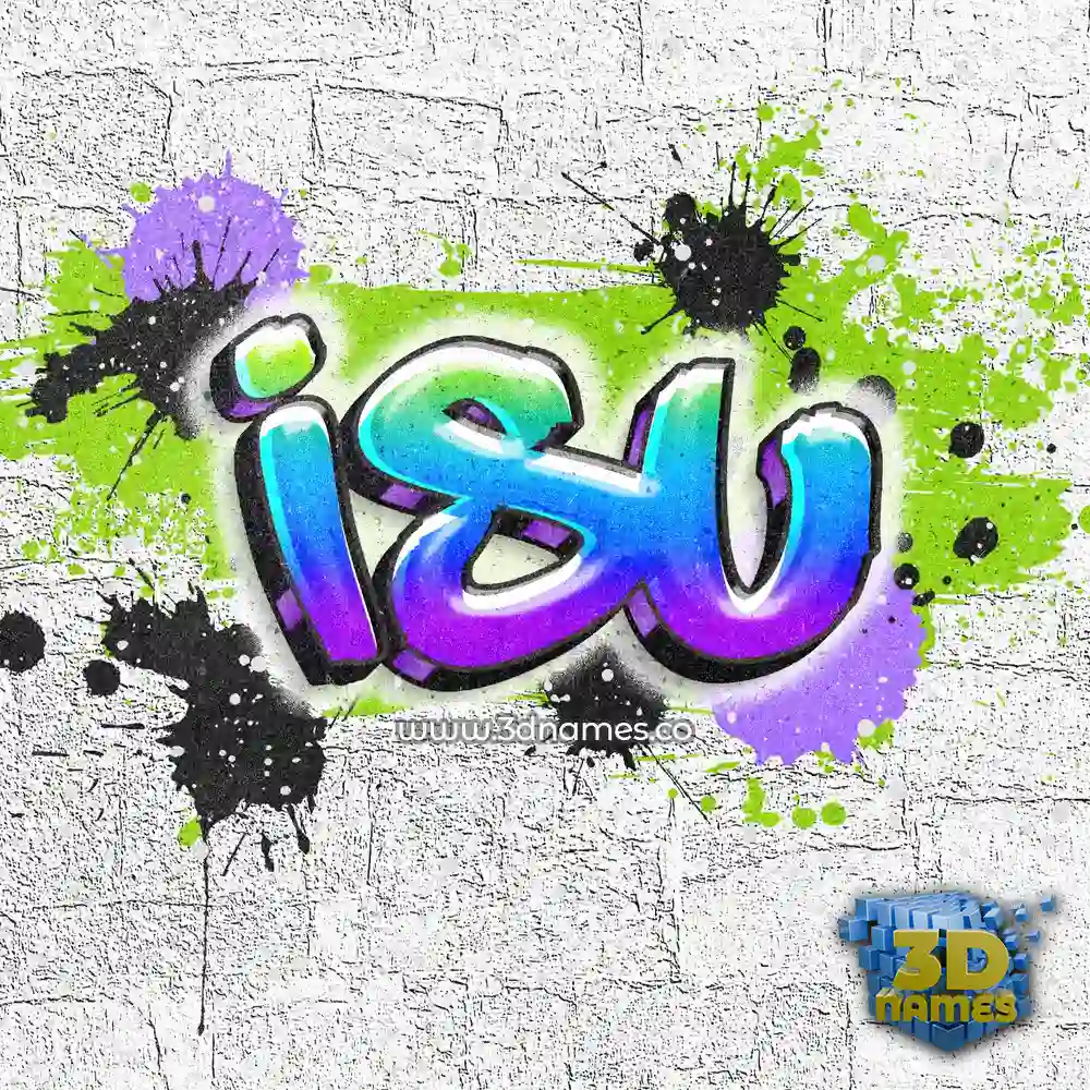 isu in Graffiti Grunge style - 3D name wallpaper