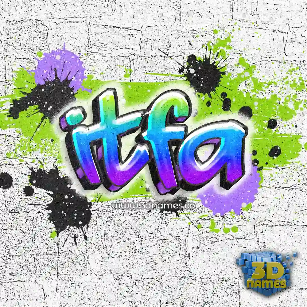 itfa in Graffiti Grunge style - 3D name wallpaper