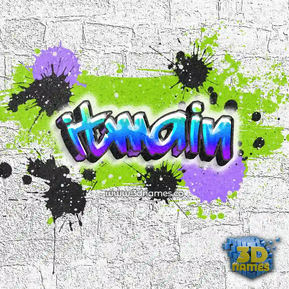itmain in Graffiti Grunge style - 3D name wallpaper