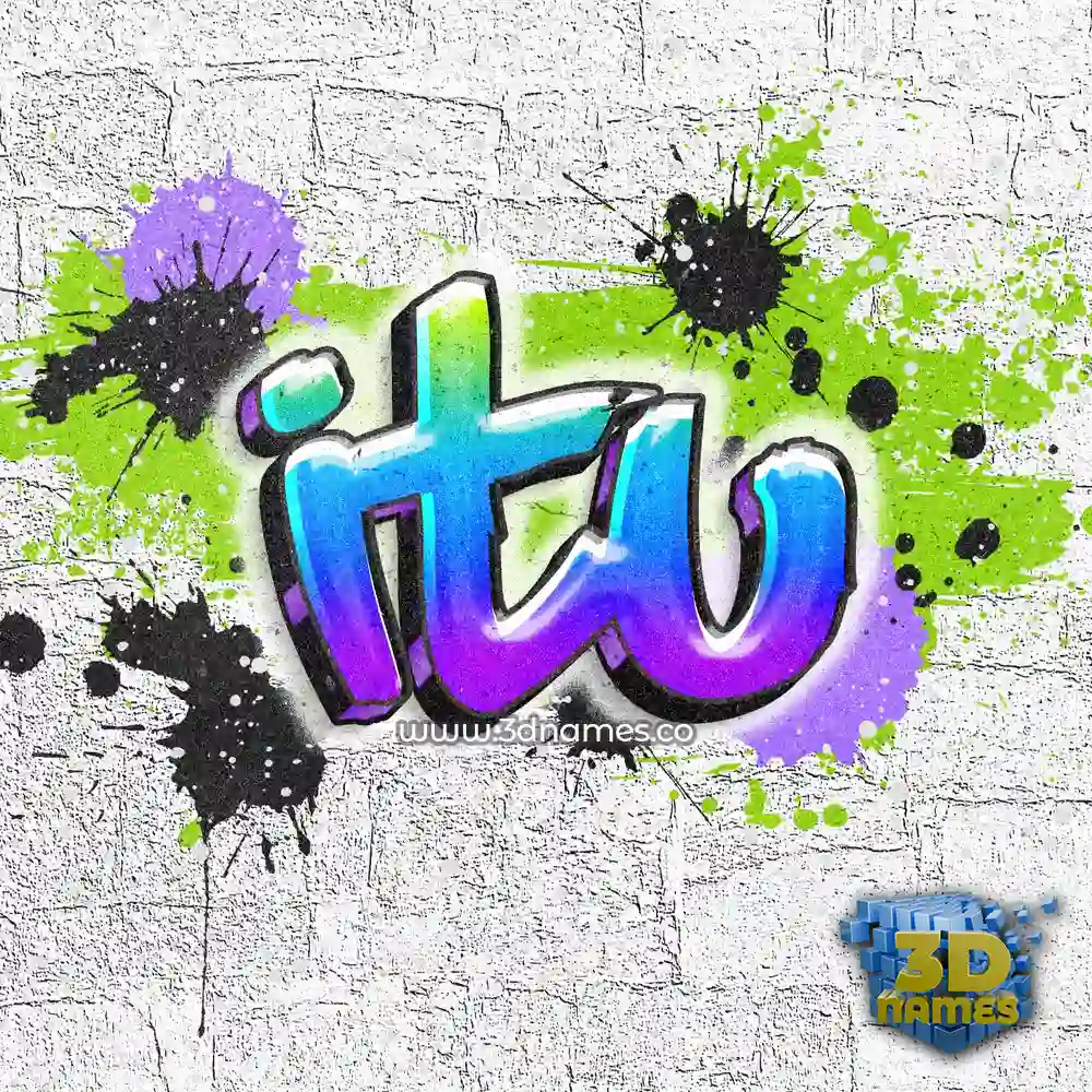 itu in Graffiti Grunge style - 3D name wallpaper