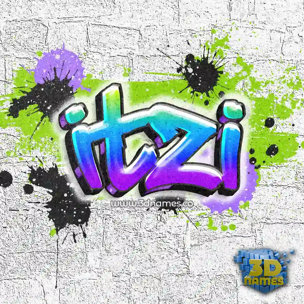 itzi in Graffiti Grunge style - 3D name wallpaper