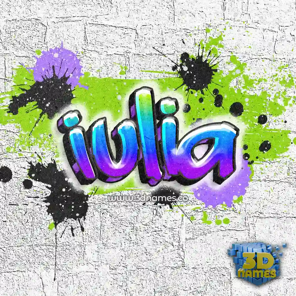 iulia in Graffiti Grunge style - 3D name wallpaper