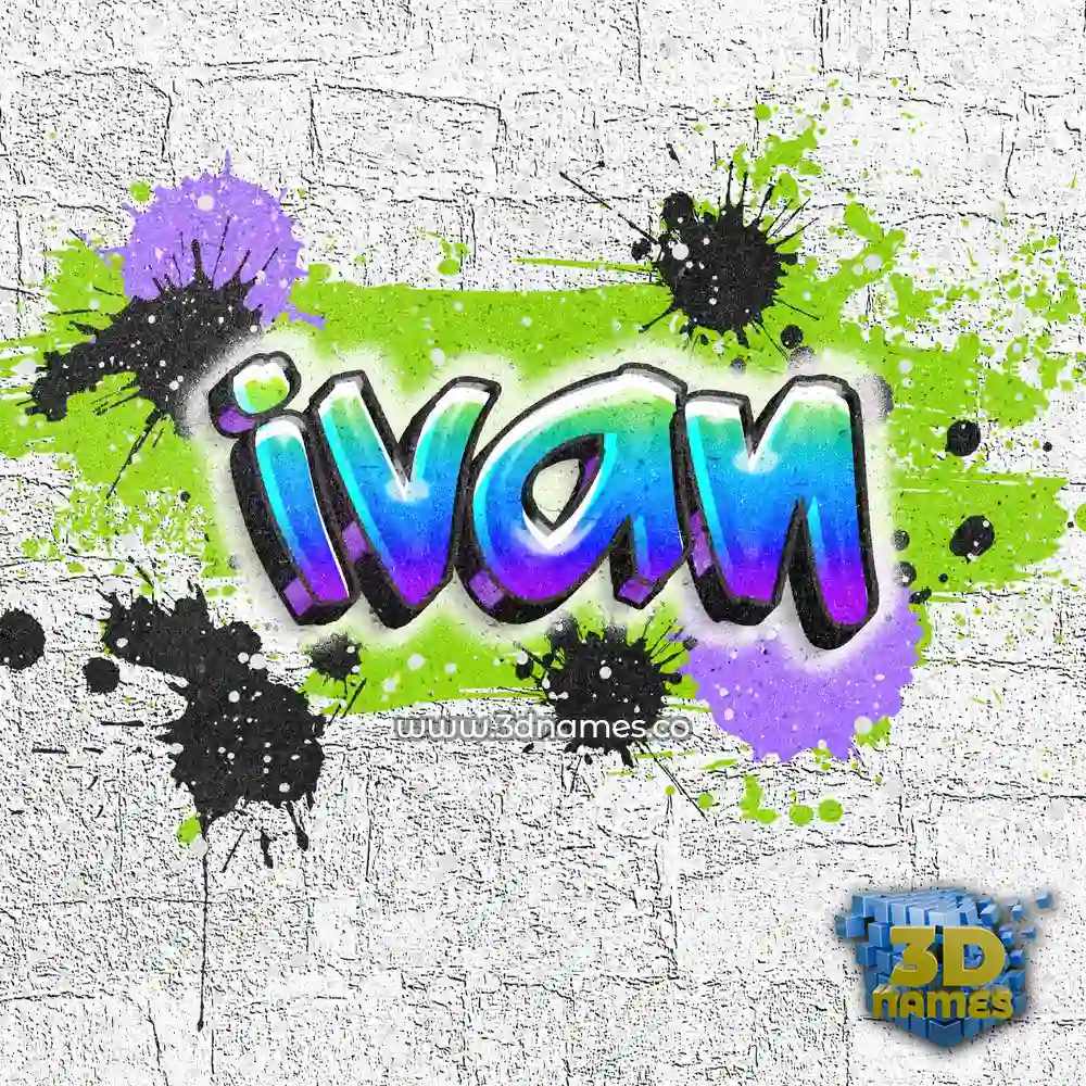 ivan in Graffiti Grunge style - 3D name wallpaper